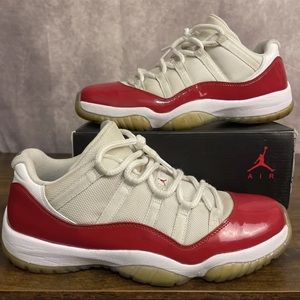 Jordan 11 Retro Low Cherry Red 2016 Size 10.5 528895-102 Men’s Basketball Shoes